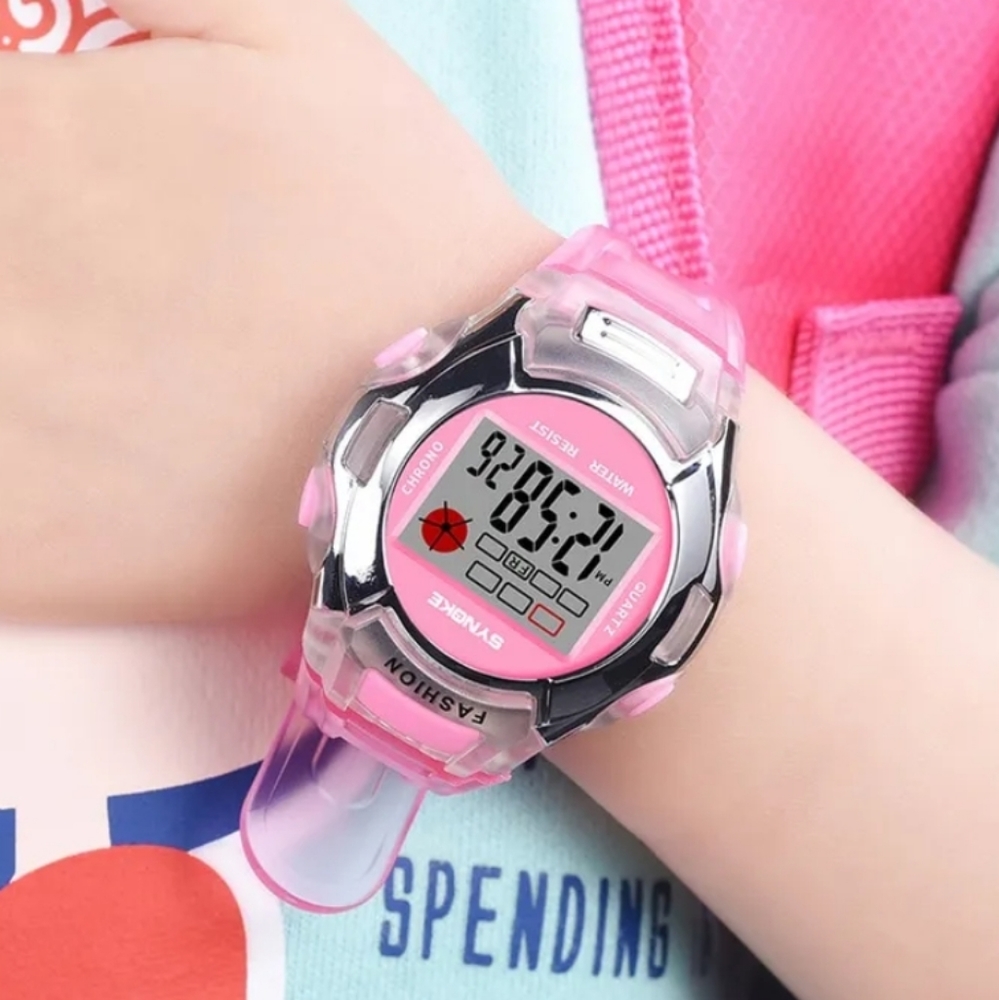 Pink  LED Digital Watch